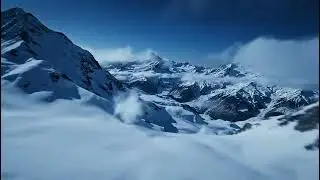 Snow Covered Winter Mountain Landscape With Cinematic View And Cold Atmosphere Video