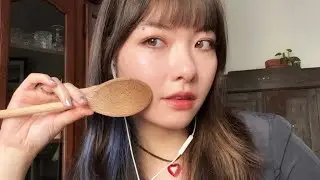 ASMR ☆ 眠れる木のスプーンでカメラを引っ搔く音 🌳