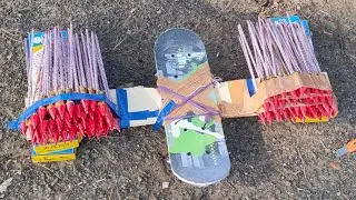 100 Rocket 🚀🚀 VS Skateboard|   |Gone wrong|crackers vs skate board#crackers#rocket#skate board#wrong