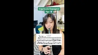 Capriccio Espagnol Clarinet Excerpt! Tips in description. #short
