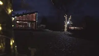 Cameron North Lodge after dark
