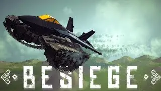 Besiege - F-22 Raptor With Tank Tracks - Transforming Batmobile & More! - Besiege Best Creations