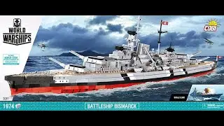 Die M&auml;chtige Bismarck bauen! {COBI Set 4810: Die Bismarck 1:300} 3/3