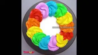 Creative cake decoration🎂#shorts#cake#decoration#rainbow#colourful#ideas#unique#amazing#satisfying
