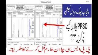 How to Fill PPSC Challan Form , PPSC Challan Form Filled Sample , PPSC Challan Form Sample 2020