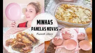 MINHAS PANELAS ROSAS + FAZENDO ALMOÇO