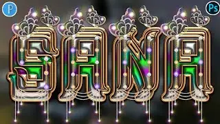 New glass font editing 2023 | how to make edit glass font in Pixellab & pscc | stylish font
