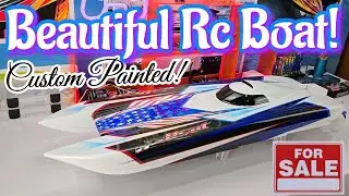 Beautiful Custom Painted Rc Boat Super Fast! 100mph Animal Twin Cat by Oxidean Marine 