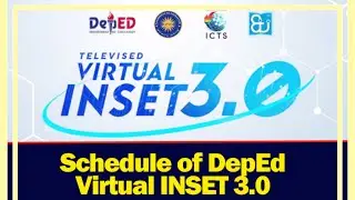 SCHEDULE OF DEPED VIRTUAL IN-SERVICE TRAINING FOR PUBLIC SCHOOL TEACHERS  3.O / Montillana TV