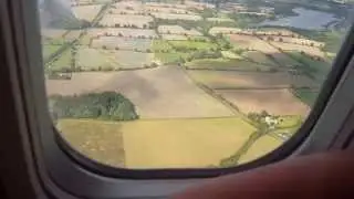 Norwich airport approach landing from Palma Mallorca 12/09/2015 Germania Boeing 737