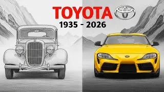 Drawing Toyota Car Transformation | 1935 - 2026 Evolution