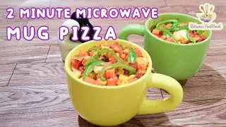 Easy 2 minutes Mug Pizza in microwave recipe | Eggless Pizza recipe