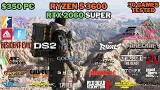 $350 Gaming PC in 2026 | RTX 2060 Super + Ryzen 5 3600 | 1080p 1440p Low & Ultra | 30 Game Benchmark