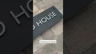 Extra long stand out house name sign. Weatherproof steel effect lettering #namesign #buildingsign