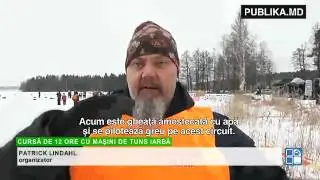 Cursă INEDITĂ &icirc;n Finlanda. Competiţia a avut loc pe un lac &icirc;ngheţat