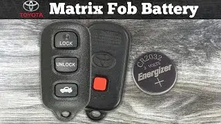 How To Replace 2003 - 2008 Toyota Matrix Key Fob Battery - Change Matrix Remote Batteries