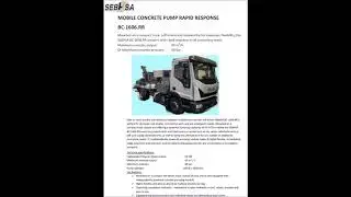 SEBHSA MOBILE CONCRETE PUMP RAPID RESPONSE BC 1606 RR