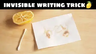 Invisible Writing Trick with Lemon🍋 #thedevlakhani