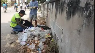 So Much Plastic on This Sidewalk&hellip; Watch Me Clean It All