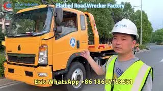 5Tons Flatbed Road Wrecker Sinotruk Howo 5T Rollback Tow Truck to Ghana