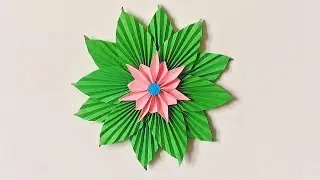 DIY Refreshing & Simple Paper Green Leaf Wall Hanging | Easy Home Decor Craft