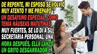 Mi Esposo Me Hizo Un Desayuno Especial🍲🤔 Por Mis Náuseas🤰 Se Lo Di A Su Secretaria. 1h Después...😱