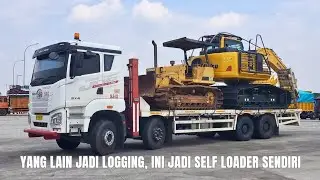 Akhirnya Bertemu dengan FAW JH6 HD375CG E5 Sleeper 8x4R Hub  Selfloader Milik Mulia Gano Teknik.