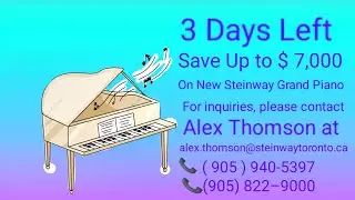 The Senior manager Mr. Alex Thomson can help all viewers choose a high-quality Steinway Grand Piano.