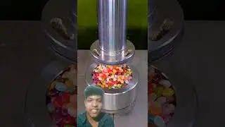 tons of Candi crash by 150 ton hydraulic press machine 😱🥰 #amazing  #candy #satisfying