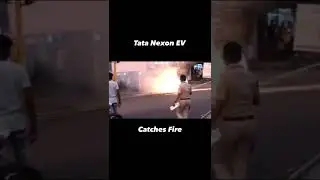 Tata Nexon EV Catches Fire 🔥 #shorts