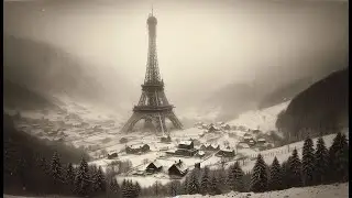 Sleeping Sounds - Snowstorm and Blizzard at Eiffel Tower, Paris, France - Natural White Noise, ASMR
