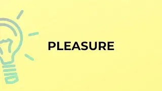 What is the meaning of the word PLEASURE?