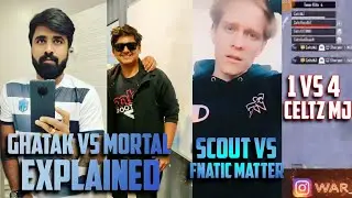 Scout replies on team Fnatic,Ghatak vs mortal controversy,celtz MJ 1 vs 4 clutch 🔥
