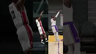 LeBron James, 3pt Shot - 2K7 vs 2K23 #lebronjames  #kingjames  #lbj  #nba2k #basketball #shorts