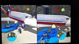 Lego avengers flying the stark's jet