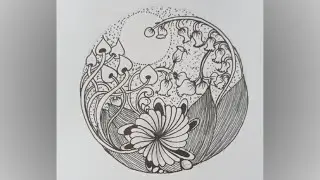 Zentangle Pattern// line Pattern art// Freeform Tangle//Zen Art