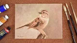 Painting a Bird in Oils