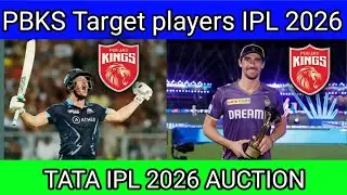 PBKS Target players IPL 2026|IPL Target players in auction|MINI AUCTION