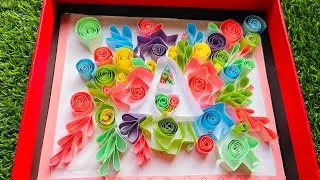A letter quilling /paper quilled letters/alphabet craft ideas