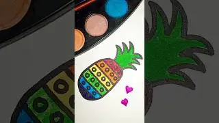 How to draw pop it pineapple 🍍 drawing #popitdrawing #forkids#simple#youtube#shorts#how#colouring