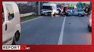 Aksident në aksin Lezhë-Laç, përplasen dy automjete, 5 persona të plagosur