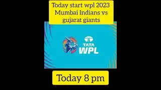 today start wpl 2023 | first match Mumbai Indians vs gujarat giants | #wpl2023