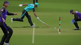 Hobart Hurricanes vs Brisbane Heat | Cricket 24 Gameplay | Big Bash League Match#Cricket24 #BBL25