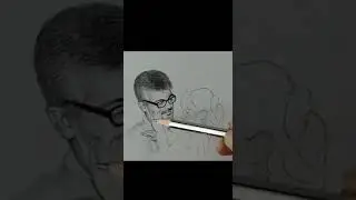 Ajith and Daughter Pencil Drawing | #shorts #ajith #dad #liveartchennai