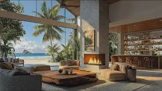 Relaxing Morning Jazz with Ocean View for Deep Calm & Renewal | Delicate Jazz in Coastal Retreat