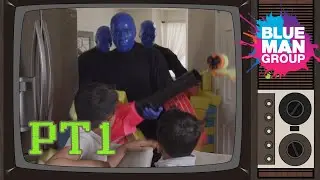 Blue Man Group x KhanFlicks 💥 Retro Commercial #Shorts | Robot Dog, Robot Bartender and Robot Arm!