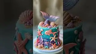 LITTLE MERMAID BIRTHDAY CAKE 🎂🧜&zwj;♀️  Under the Sea Magic with Ariel & Friends!