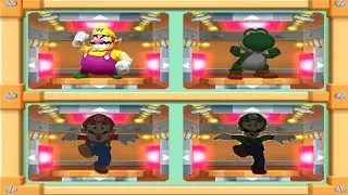 Mario Party 7 - 8 Player Ice Battle - Wario Yoshi Mario Luigi All Mini Games (Master Difficulty)