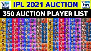 IPL 2021 Auction : IPL 2021 Auction Players List For Mini Auction || IPL 2021 Auction Players