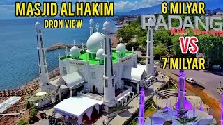 Megahnya masjid al hakim kota padang sumatera barat dilihat dari ketinggian